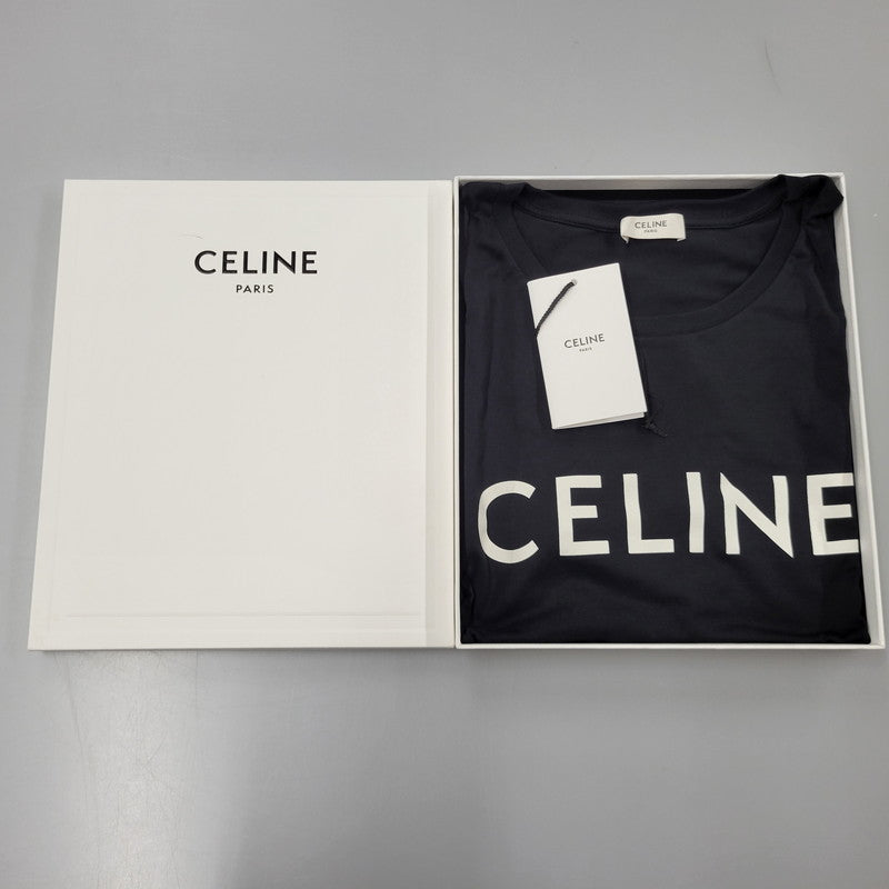 【中古品】【レディース】 CELINE セリーヌ 2X314916G CLASSIC LOGO PRINT クラシック ロゴ プリント SS TEE ショートスリーブ Ｔシャツ トップス 半袖 168-251007-ya-14-izu サイズ：M カラー：BLACK 万代Net店