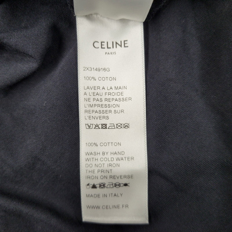 【中古品】【レディース】 CELINE セリーヌ 2X314916G CLASSIC LOGO PRINT クラシック ロゴ プリント SS TEE ショートスリーブ Ｔシャツ トップス 半袖 168-251007-ya-14-izu サイズ：M カラー：BLACK 万代Net店