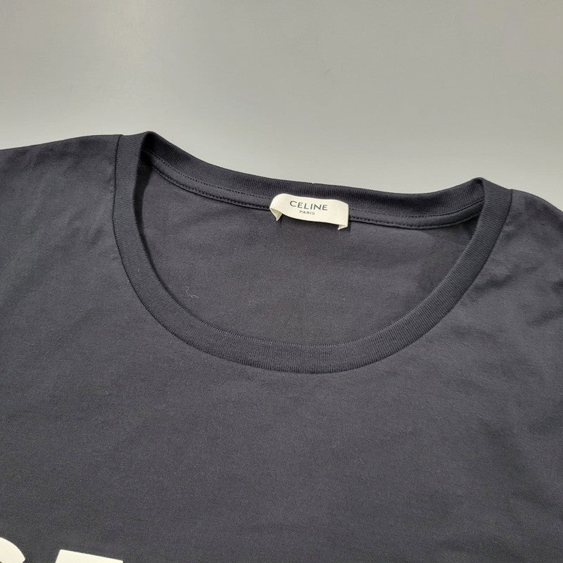【中古品】【レディース】 CELINE セリーヌ 2X314916G CLASSIC LOGO PRINT クラシック ロゴ プリント SS TEE ショートスリーブ Ｔシャツ トップス 半袖 168-251007-ya-14-izu サイズ：M カラー：BLACK 万代Net店