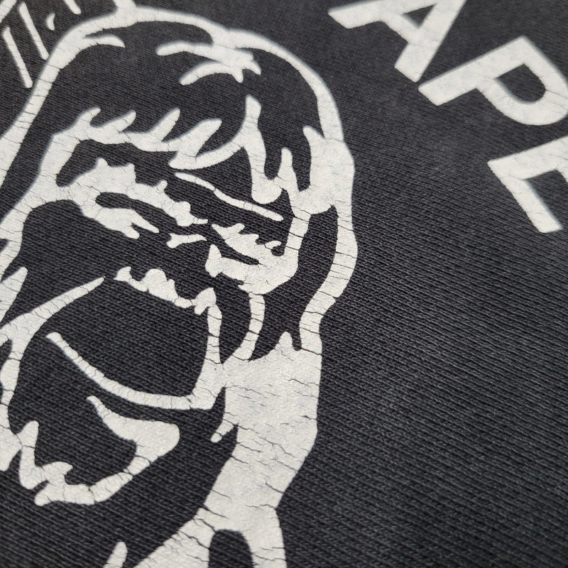 【現状渡し品】【メンズ】 OLD A BATHING APE オールド アベイシングエイプ GENERALS CREWNECK SWEATSHIRT クルーネック スウェットシャツ トレーナー 長袖 トップス 142-251008-as-07-izu サイズ：M カラー：ブラック 万代Net店