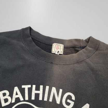 【現状渡し品】【メンズ】 OLD A BATHING APE オールド アベイシングエイプ GENERALS CREWNECK SWEATSHIRT クルーネック スウェットシャツ トレーナー 長袖 トップス 142-251008-as-07-izu サイズ：M カラー：ブラック 万代Net店