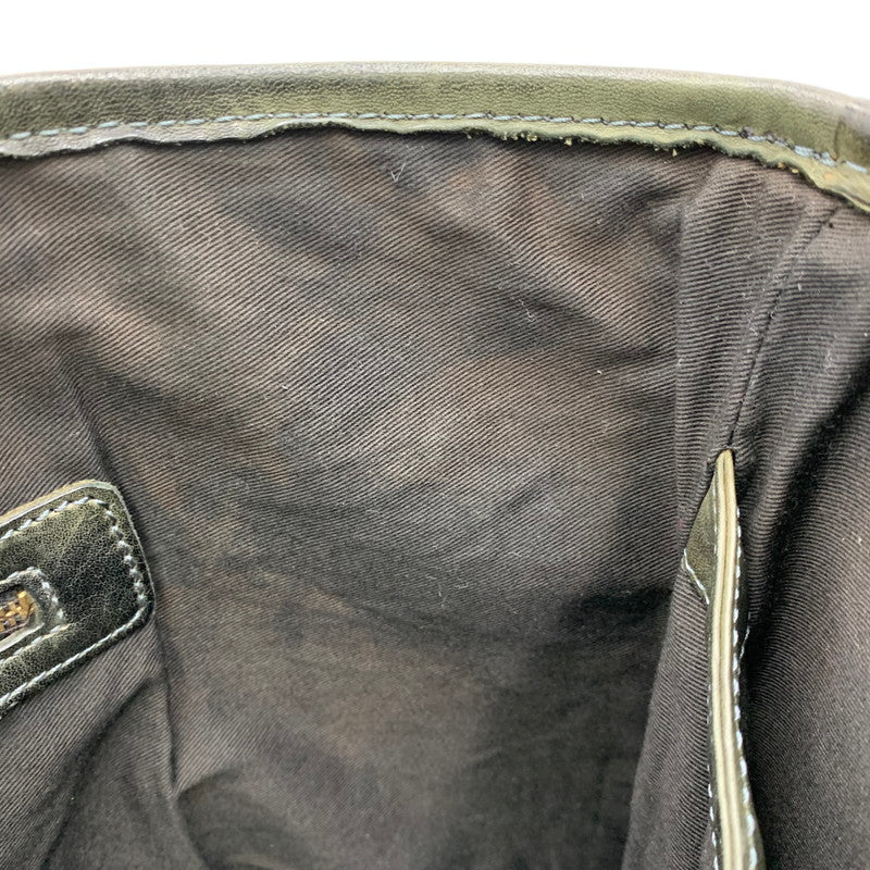 【中古品】【メンズ/レディース】 SLOW スロウ LEATHER TOTE BAG レザー トート バッグ 鞄 カバン 188-251006-ay-06-izu カラー：モスグリーン 万代Net店