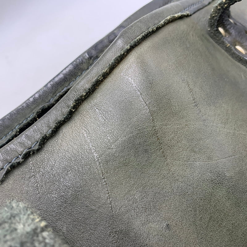 【中古品】【メンズ/レディース】 SLOW スロウ LEATHER TOTE BAG レザー トート バッグ 鞄 カバン 188-251006-ay-06-izu カラー：モスグリーン 万代Net店