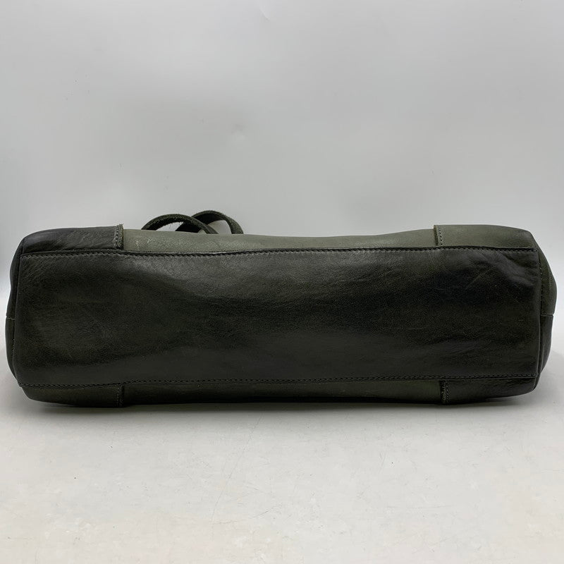 【中古品】【メンズ/レディース】 SLOW スロウ LEATHER TOTE BAG レザー トート バッグ 鞄 カバン 188-251006-ay-06-izu カラー：モスグリーン 万代Net店