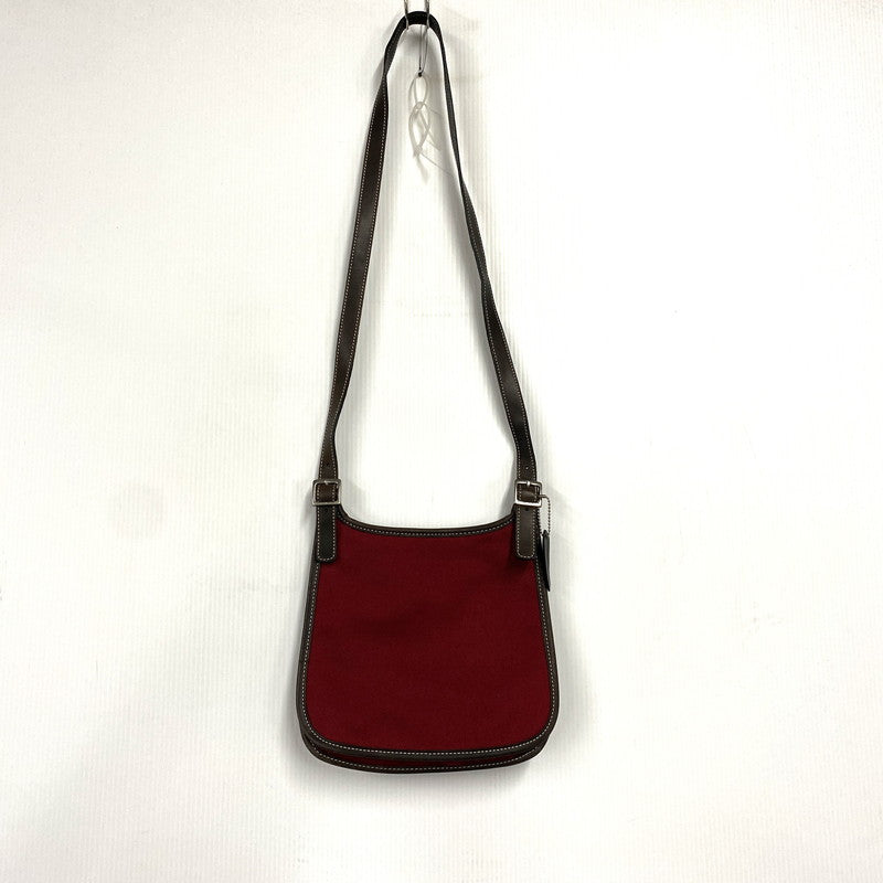 【中古品】【レディース】 OLD COACH オールド コーチ 8114 CANVAS SHOULDER BAG キャンバス ショルダーバッグ カバン 鞄 180-251007-ya-11-izu カラー：RED 万代Net店