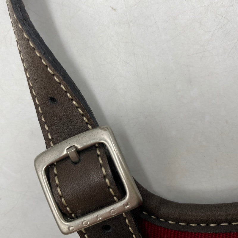 【中古品】【レディース】 OLD COACH オールド コーチ 8114 CANVAS SHOULDER BAG キャンバス ショルダーバッグ カバン 鞄 180-251007-ya-11-izu カラー：RED 万代Net店