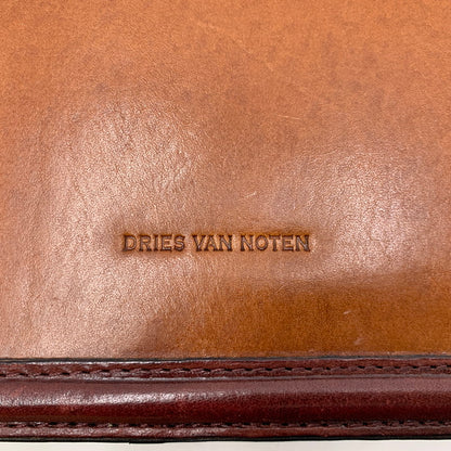 【中古品】【メンズ/レディース】 DRIES VAN NOTEN ドリスヴァンノッテン LEATHER SHOULDER BAG レザー ショルダー バッグ 鞄 カバン 188-251006-ay-01-izu カラー：ブラウン×ブラック 万代Net店
