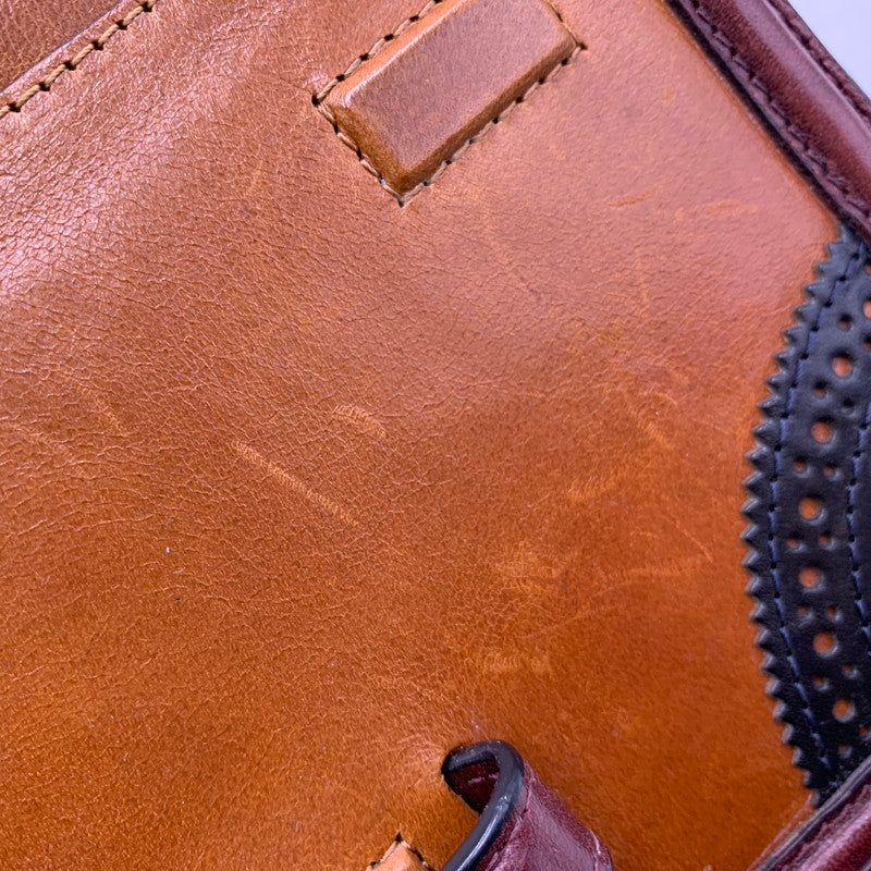 【中古品】【メンズ/レディース】 DRIES VAN NOTEN ドリスヴァンノッテン LEATHER SHOULDER BAG レザー ショルダー バッグ 鞄 カバン 188-251006-ay-01-izu カラー：ブラウン×ブラック 万代Net店