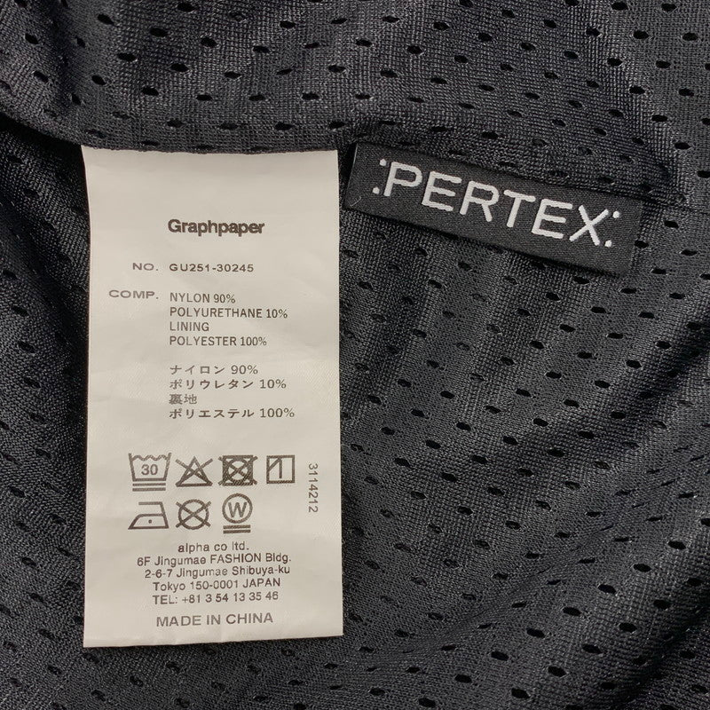 【中古美品】【メンズ】 GRAPHPAPER グラフペーパー GU251-30245 25SS PERTEX EQUILIBRIUM パーテックス イクイリブリウム FRONT YOKE BLOUSON フロントヨークブルゾン アウター 140-251006-ya-04-izu サイズ：2 カラー：BLACK 万代Net店
