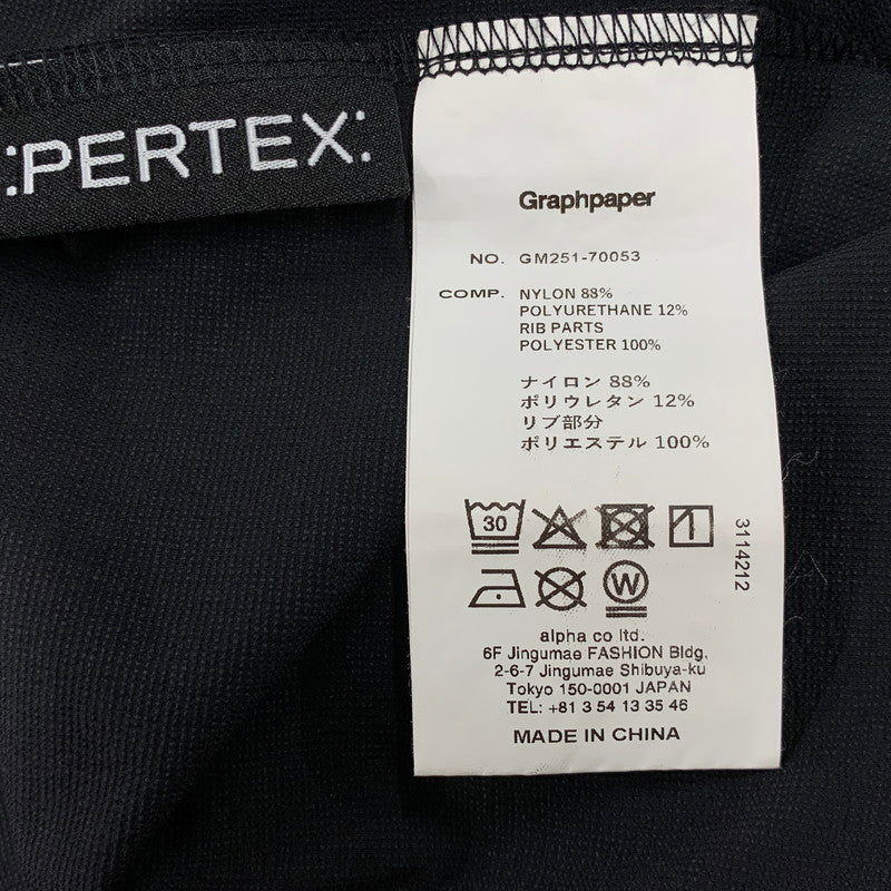 【中古美品】【メンズ】 GRAPHPAPER グラフペーパー GM251-70053 PERTEX EQUILIBRIUM パーテックス イクイリブリウム S/S ショートスリーブ TECH PULLOVER テックプルオーバー トップス 半袖 140-251006-ya-02-izu サイズ：2 カラー：BLACK 万代Net店