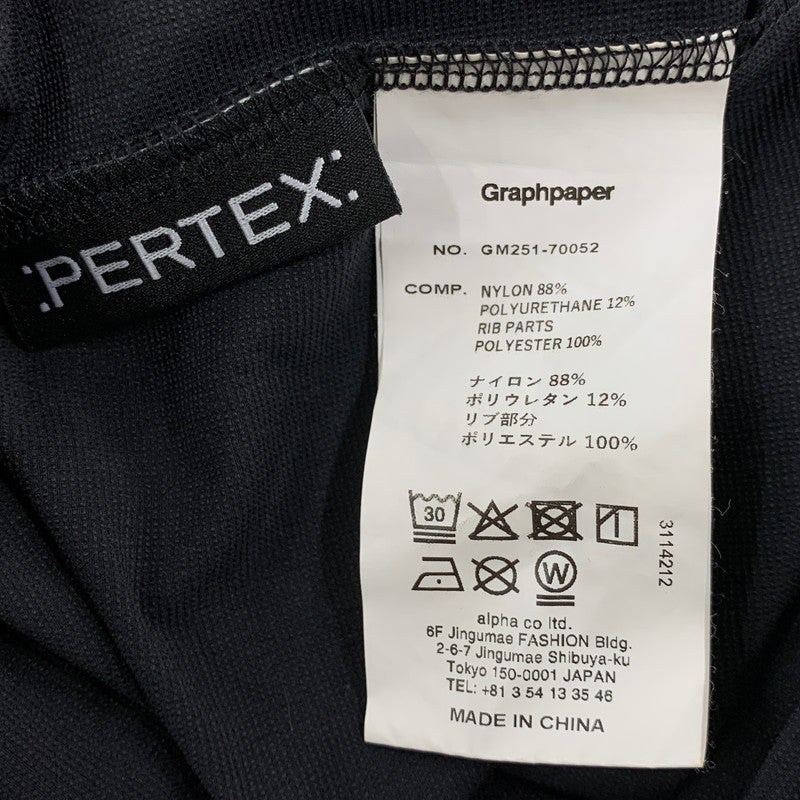 【中古美品】【メンズ】 GRAPHPAPER グラフペーパー GM251-70052 PERTEX EQUILIBRIUM パーテックス イクイリブリウム L/S ロングスリーブ TECH PULLOVER テックプルオーバー トップス 長袖 140-251006-ya-03-izu サイズ：2 カラー：BLACK 万代Net店