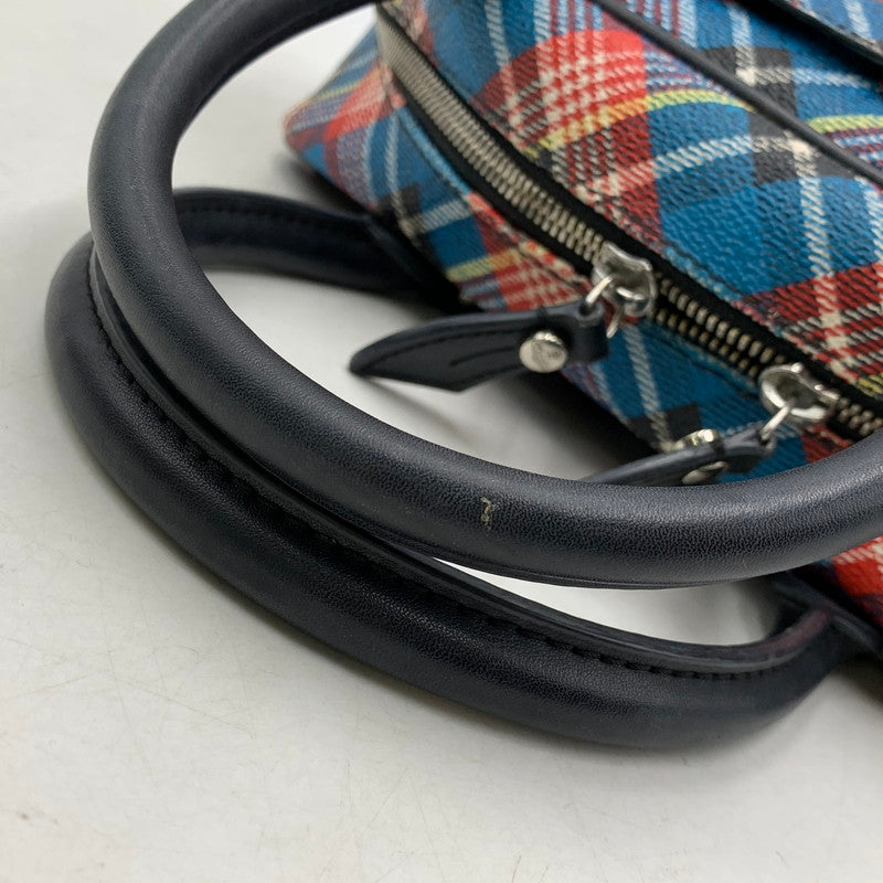 【現状渡し品】【レディース】 Vivienne Westwood ANGLOMANIA ヴィヴィアンウエストウッド アングロマニア 2WAY CHECK MINI BOSTON BAG チェック ミニ ボストン バッグ ショルダー ハンド 鞄 カバン 188-251006-ay-05-izu カラー：マルチ 万代Net店