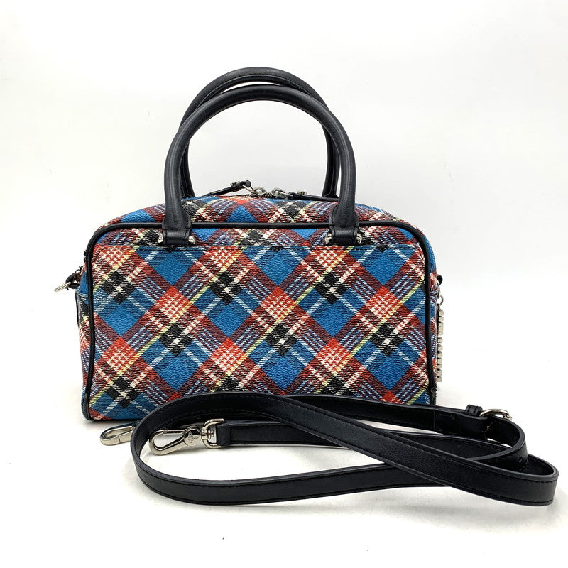 【現状渡し品】【レディース】 Vivienne Westwood ANGLOMANIA ヴィヴィアンウエストウッド アングロマニア 2WAY CHECK MINI BOSTON BAG チェック ミニ ボストン バッグ ショルダー ハンド 鞄 カバン 188-251006-ay-05-izu カラー：マルチ 万代Net店