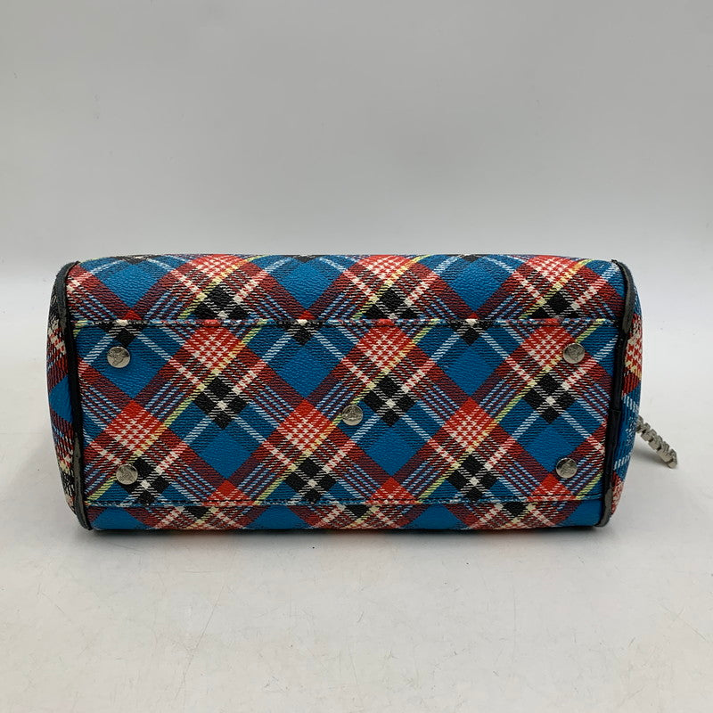 【現状渡し品】【レディース】 Vivienne Westwood ANGLOMANIA ヴィヴィアンウエストウッド アングロマニア 2WAY CHECK MINI BOSTON BAG チェック ミニ ボストン バッグ ショルダー ハンド 鞄 カバン 188-251006-ay-05-izu カラー：マルチ 万代Net店