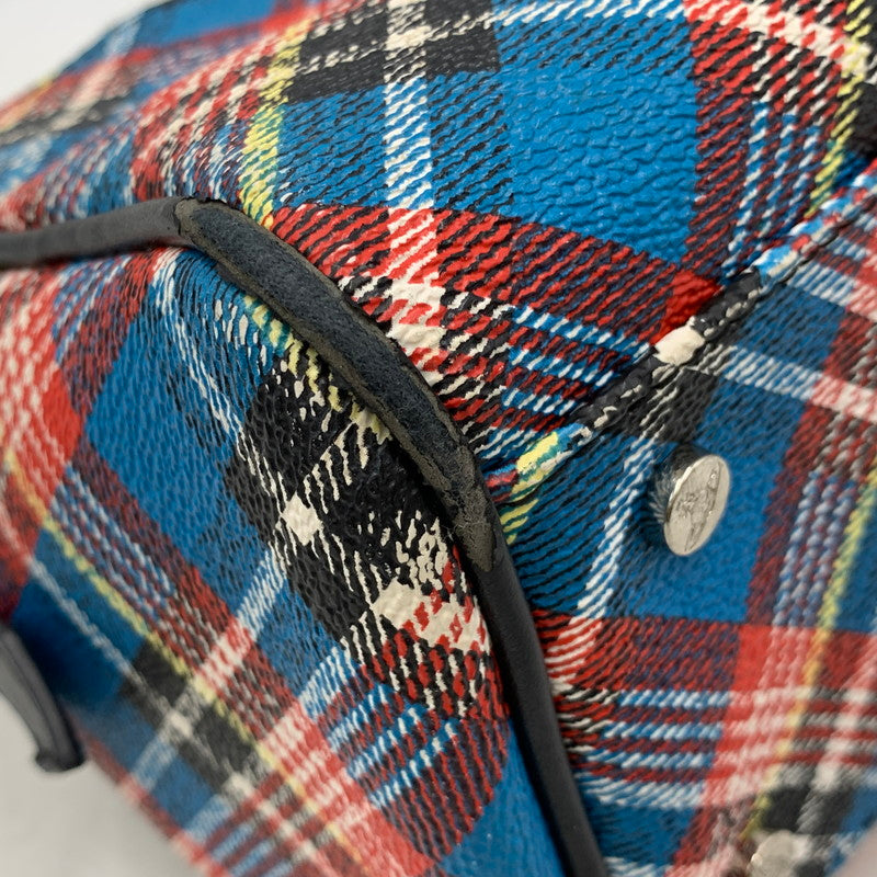 【現状渡し品】【レディース】 Vivienne Westwood ANGLOMANIA ヴィヴィアンウエストウッド アングロマニア 2WAY CHECK MINI BOSTON BAG チェック ミニ ボストン バッグ ショルダー ハンド 鞄 カバン 188-251006-ay-05-izu カラー：マルチ 万代Net店