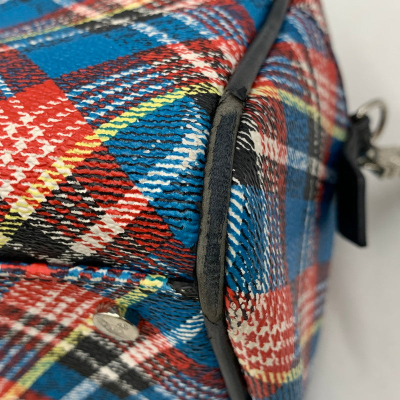 【現状渡し品】【レディース】 Vivienne Westwood ANGLOMANIA ヴィヴィアンウエストウッド アングロマニア 2WAY CHECK MINI BOSTON BAG チェック ミニ ボストン バッグ ショルダー ハンド 鞄 カバン 188-251006-ay-05-izu カラー：マルチ 万代Net店