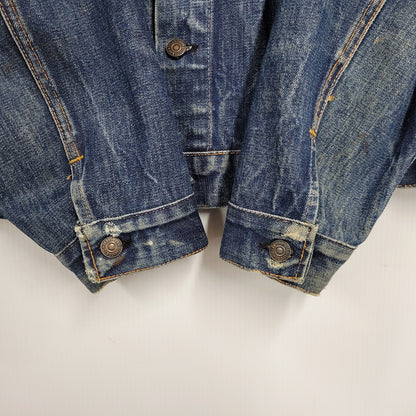【現状渡し品】【メンズ】 Levi's リーバイス BIG-E DENIM JACKET デニムジャケット ポケットボタン裏刻印522 不均等V アウター 146-251007-as-06-izu カラー：インディゴ 万代Net店