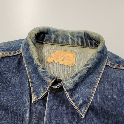【現状渡し品】【メンズ】 Levi's リーバイス BIG-E DENIM JACKET デニムジャケット ポケットボタン裏刻印522 不均等V アウター 146-251007-as-06-izu カラー：インディゴ 万代Net店