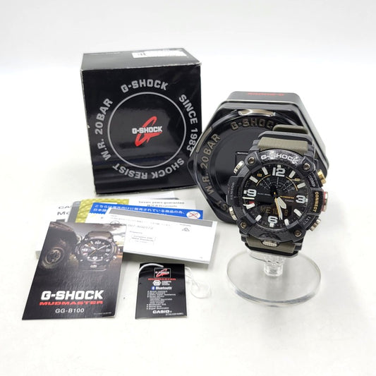 【中古品】【メンズ/レディース】 G-SHOCK ジーショック MASTER OF G-LAND MUDMASTER GG-B100-1A3DR マスター オブ G ランド マッドマスター 腕時計 196-251008-as-17-izu カラー：ブラック×カーキ 万代Net店