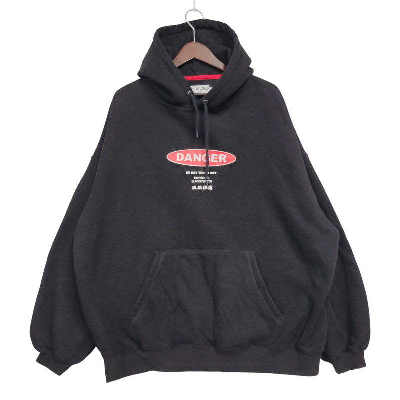 【中古品】【メンズ】 TIGHTBOOTH タイトブース × BLACK EYE PATCH ブラックアイパッチ HOODED SWEATSHIRT フーデッド スウェットシャツ パーカー 長袖 トップス 142-251008-as-06-izu サイズ：L カラー：ブラック 万代Net店