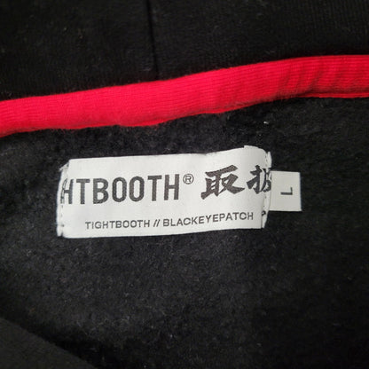 【中古品】【メンズ】 TIGHTBOOTH タイトブース × BLACK EYE PATCH ブラックアイパッチ HOODED SWEATSHIRT フーデッド スウェットシャツ パーカー 長袖 トップス 142-251008-as-06-izu サイズ：L カラー：ブラック 万代Net店