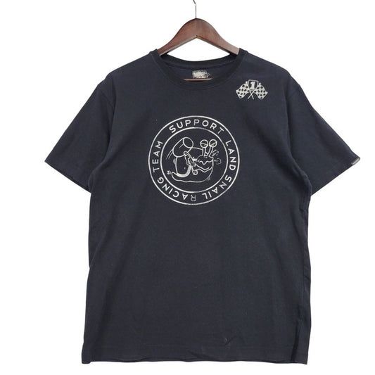 【中古品】【メンズ】 TEAM SUPPORT LAND SNAIL RACING SS TEE レーシング ショートスリーブ Tシャツ 半袖 トップス 142-260106-as-04-izu サイズ：2 カラー：ブラック 万代Net店