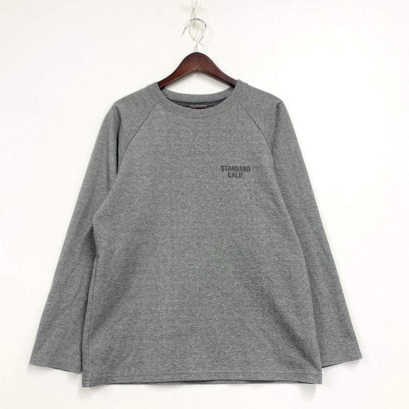 【中古品】【メンズ】 LOGO PRINT LS TEE ロゴ プリント ロングスリーブ Tシャツ トップス 半袖 140-260103-ya-03-izu サイズ：M カラー：グレー 万代Net店