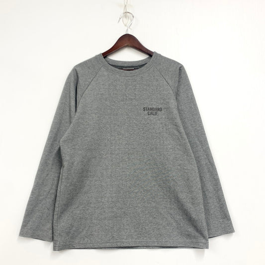 【中古品】【メンズ】 LOGO PRINT LS TEE ロゴ プリント ロングスリーブ Tシャツ トップス 半袖 140-260103-ya-03-izu サイズ：M カラー：グレー 万代Net店