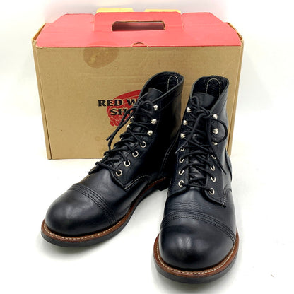 【中古品】【メンズ】 RED WING レッドウィング IRON RANGER 8084 アイアンレンジャー 刺繍羽タグ USA製 ブーツ シューズ 靴 164-251009-as-03-izu サイズ：27.5cm カラー：ブラック 万代Net店