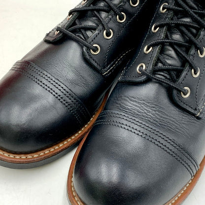 【中古品】【メンズ】 RED WING レッドウィング IRON RANGER 8084 アイアンレンジャー 刺繍羽タグ USA製 ブーツ シューズ 靴 164-251009-as-03-izu サイズ：27.5cm カラー：ブラック 万代Net店