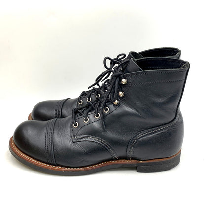 【中古品】【メンズ】 RED WING レッドウィング IRON RANGER 8084 アイアンレンジャー 刺繍羽タグ USA製 ブーツ シューズ 靴 164-251009-as-03-izu サイズ：27.5cm カラー：ブラック 万代Net店