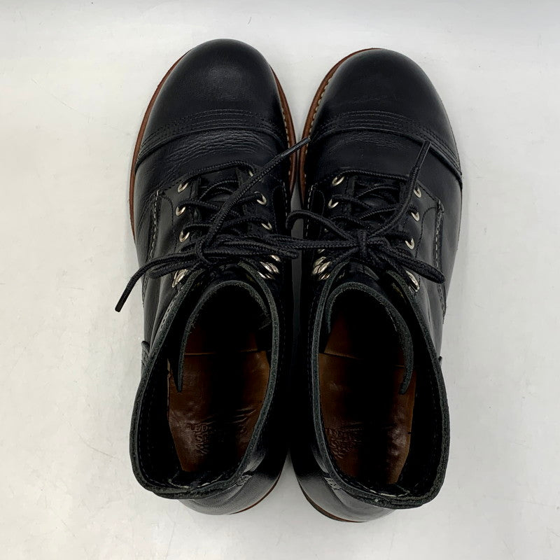 【中古品】【メンズ】 RED WING レッドウィング IRON RANGER 8084 アイアンレンジャー 刺繍羽タグ USA製 ブーツ シューズ 靴 164-251009-as-03-izu サイズ：27.5cm カラー：ブラック 万代Net店
