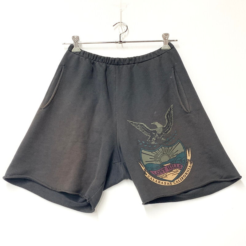 【現状渡し品】【メンズ】 YEEZY SEASON6 CALABASAS イージーシーズン6 カラバサス LOST HILLS SWEAT SHORTS ロストヒルズ スウェットショーツ 半ズボン ショートパンツ 153-251011-ya-11-izu サイズ：L カラー：チャコールグレー 万代Net店