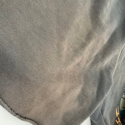 【現状渡し品】【メンズ】 YEEZY SEASON6 CALABASAS イージーシーズン6 カラバサス LOST HILLS SWEAT SHORTS ロストヒルズ スウェットショーツ 半ズボン ショートパンツ 153-251011-ya-11-izu サイズ：L カラー：チャコールグレー 万代Net店