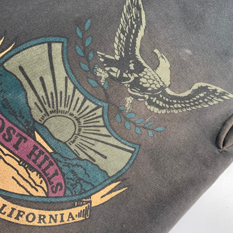 【現状渡し品】【メンズ】 YEEZY SEASON6 CALABASAS イージーシーズン6 カラバサス LOST HILLS SWEAT SHORTS ロストヒルズ スウェットショーツ 半ズボン ショートパンツ 153-251011-ya-11-izu サイズ：L カラー：チャコールグレー 万代Net店