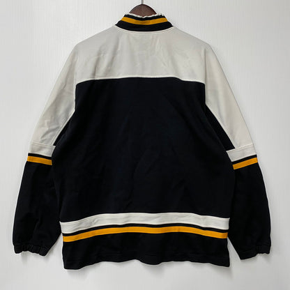 【中古品】【メンズ】 NIKE ナイキ 日本製 90S JERSEY TRACK JACKET ジャージー トラック ジャケット アウター 146-251029-cs-12-izu サイズ：L カラー：ブラック×ホワイト×イエロー 万代Net店