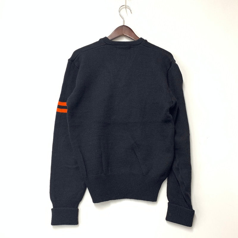 【中古品】【メンズ】 TIGER WAPPEN タイガー ワッペン WOOL KNIT SWEATER ウール ニット セーター トップス 長袖 145-251011-ya-04-izu サイズ：38 カラー：ブラック 万代Net店