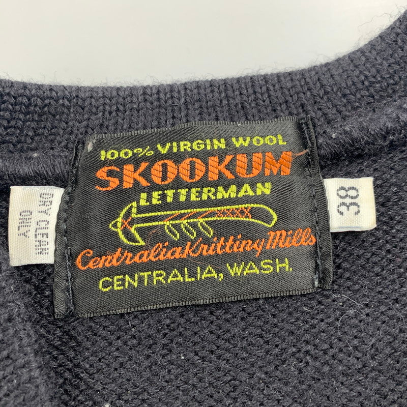 【中古品】【メンズ】 TIGER WAPPEN タイガー ワッペン WOOL KNIT SWEATER ウール ニット セーター トップス 長袖 145-251011-ya-04-izu サイズ：38 カラー：ブラック 万代Net店