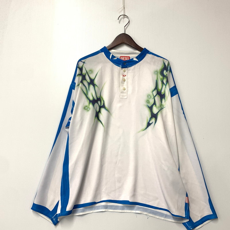 【中古品】【メンズ】 0SPDH T-OLAVI-A-SER-GRAFFITI-JAP T オーラヴィ A Ser グラフィティ Jap LS ロングスリーブ PULLOVER SHIRT プルオーバー シャツ トップス 長袖 141-251011-ya-02-izu サイズ：M カラー：白 万代Net店