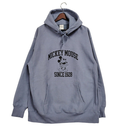 【中古品】【メンズ】 × DISNEY ディズニー MICKEY MOUSE HEAVY WEIGHT PARKA ミッキーマウス ヘビーウェイト パーカー 長袖 トップス 145-251014-as-15-izu サイズ：XXL カラー：ブルー系 万代Net店
