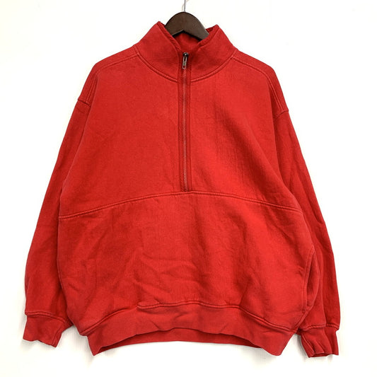 【中古品】【メンズ】 OLD GAP オールドギャップ ZIP PULOVER SWEAT ジップ プルオーバー スウェット 韓国製 長袖 トップス 146-251013-as-04-izu サイズ：S カラー：レッド 万代Net店