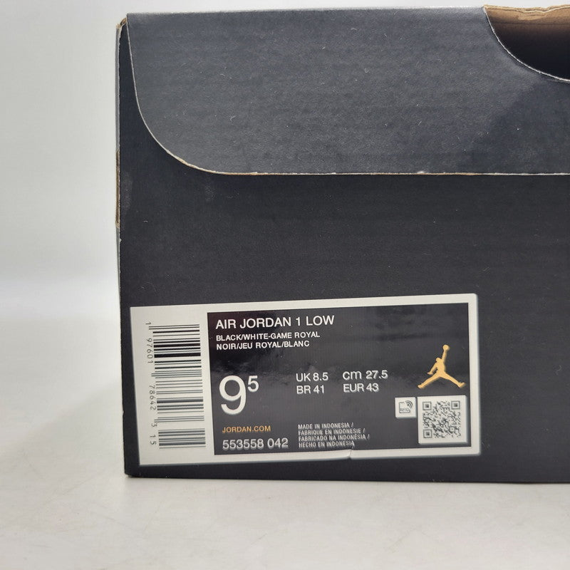 【中古美品】【メンズ】 NIKE ナイキ 553558-042 AIR JORDAN 1 LOW エアジョーダン1 ロー スニーカー シューズ 靴 160-251013-km-09-izu サイズ：27.5cm カラー：BLACK/GAME ROYAL/WHITE 万代Net店