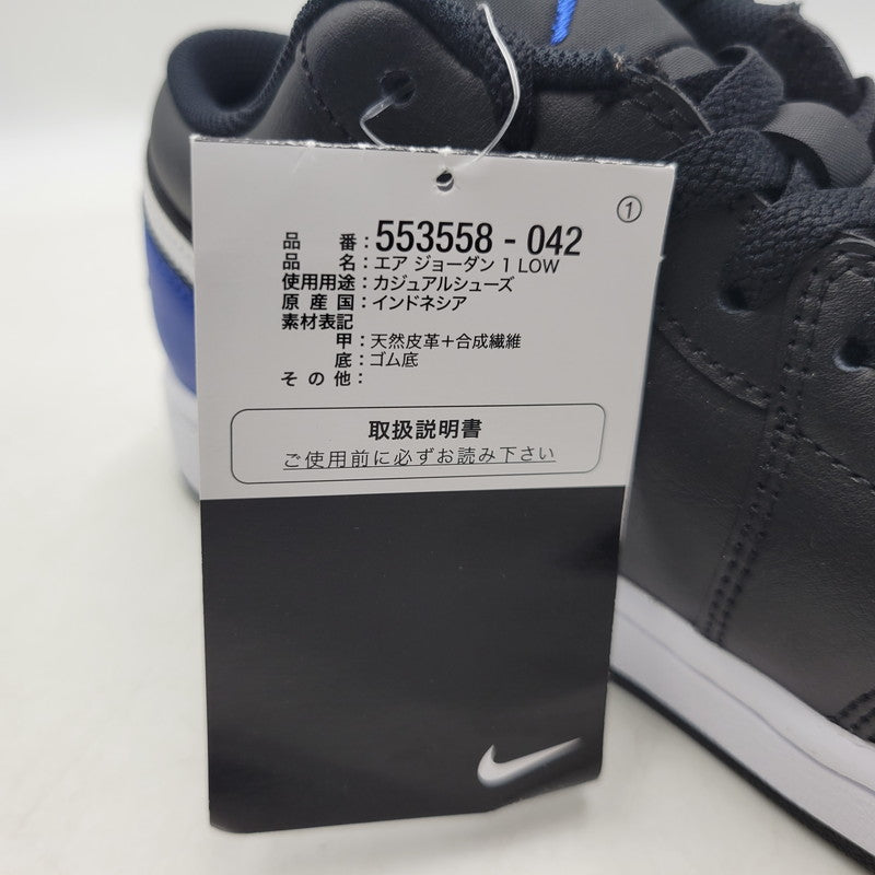 【中古美品】【メンズ】 NIKE ナイキ 553558-042 AIR JORDAN 1 LOW エアジョーダン1 ロー スニーカー シューズ 靴 160-251013-km-09-izu サイズ：27.5cm カラー：BLACK/GAME ROYAL/WHITE 万代Net店