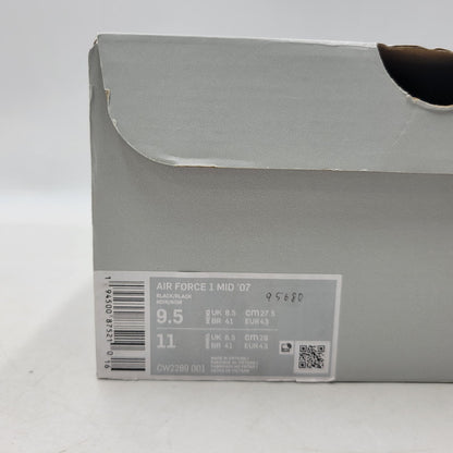 【中古美品】【メンズ】 NIKE ナイキ AIR FORCE 1 MID '07 CW2289-001 エア フォース 1 ミッド '07 スニーカー シューズ 靴 160-251013-as-11-izu サイズ：27.5cm カラー：BLACK/BLACK 万代Net店