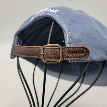 【中古品】【メンズ/レディース】 Supreme シュプリーム 25AW DISTRESSED SCRIPT 6-PANEL ディストレスト スクリプト 6パネル キャップ 帽子 185-251013-km-05-izu サイズ：F カラー：SLATE 万代Net店