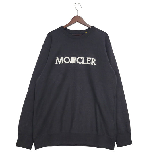 【中古品】【メンズ】 MONCLER GENIUS 1952 モンクレール ジーニアス 1952 × UNDEFEATED アンディフィーテッド MAGLIA GIROCOLLO SWEATSHIRT F20928G71810 スウェットシャツ トレーナー 長袖 トップス 141-251014-as-02-izu サイズ：2 カラー：ブラック 万代Net店