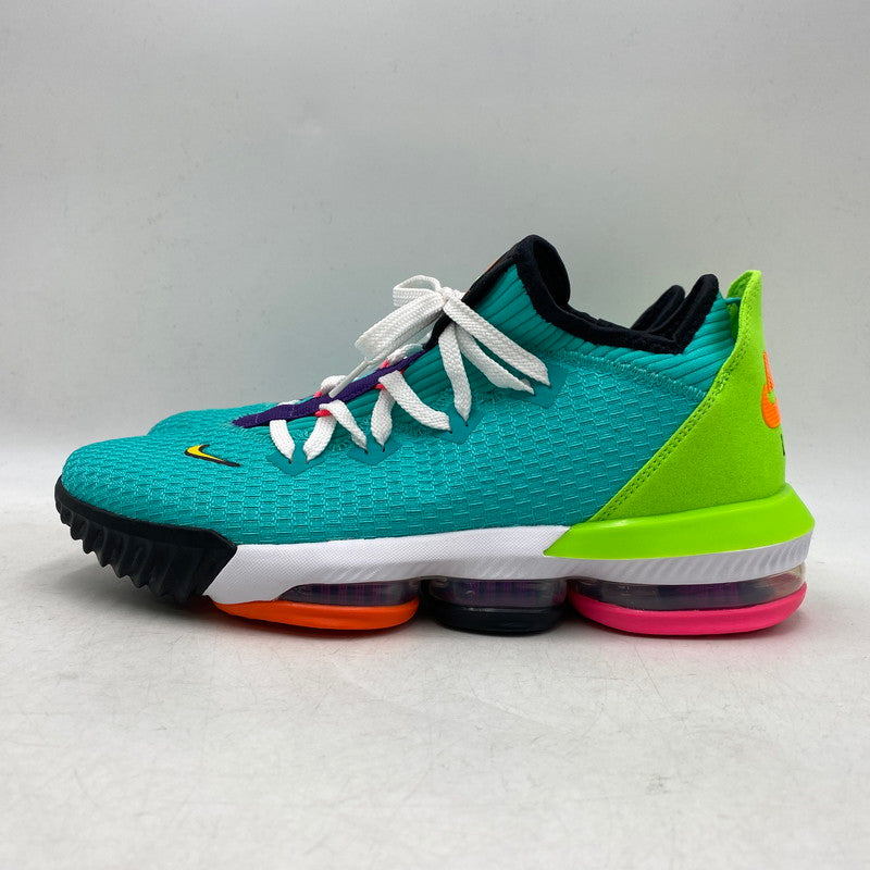 【中古品】【メンズ】 NIKE ナイキ LEBRON 16 LOW CI2668-301 レブロン 16 ロー スニーカー シューズ 靴 160-251231-as-10-izu サイズ：27cm カラー：HYPER JADE/TOTAL ORANGE-ELECTRIC GREEN 万代Net店