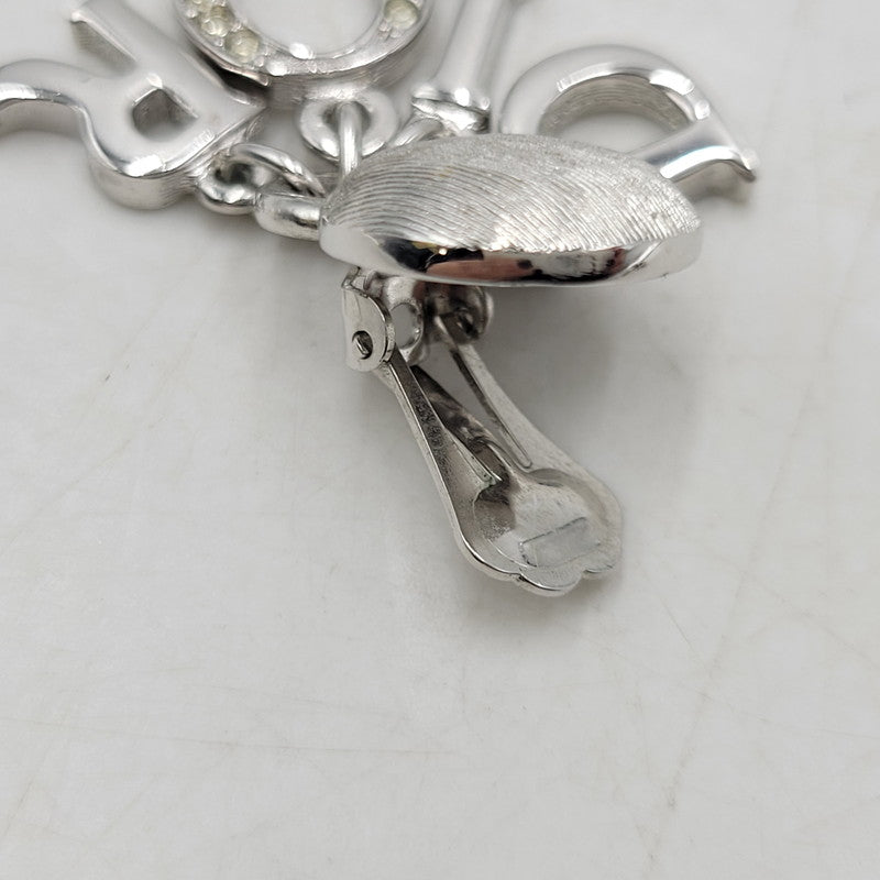 【美品】Christian Dior ラインストーン ロゴ バッグチャーム クリスチャンディオール ラインストーン ロゴ バッグチャーム