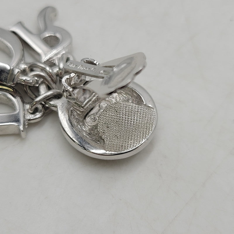 【極美品】ディオール キーホルダー ラインストーン キーリング チャーム ロゴ 極美品】ディオール キーホルダー ラインストーン キーリング