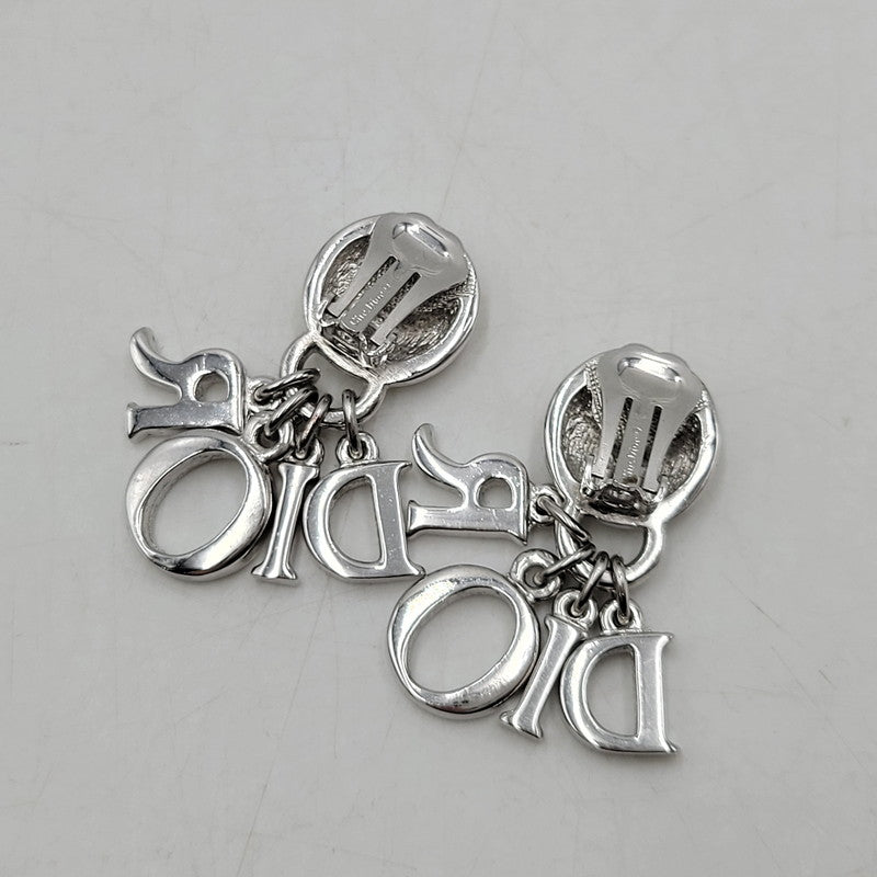 美品　クリスチャンディオール　ネックレス　イヤリング　ラインストーン　シルバー 中古品】【レディース】 Christian Dior クリスチャンディオール